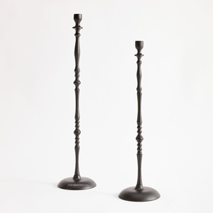Portavelas cónico de Metal de estilo europeo para bodas y Navidad, decoración de iluminación de mesa, cono de vela de Color dorado - Product Image 4