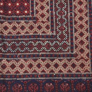 Bloc à main de qualité supérieure imprimé Sindhi Ajrak, Double Paat Sindhi Ajraks, Vente en gros Sindhi Ajraks Fait à la main - Product Image 5