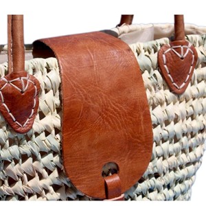 Sac fourre-tout marocain en raphia tressé pour femme, imperméable, avec logo personnalisé, fermeture éclair, deux poignées, pour le quotidien, les voyages et les affaires, qualité supérieure - Product Image 5