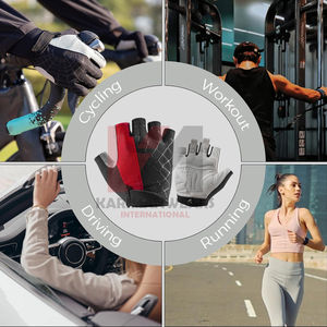 Gants de vélo respirants à demi-doigts, rembourrés, absorbant les chocs, antidérapants, pour le sport, le VTT et la route - Product Image 6