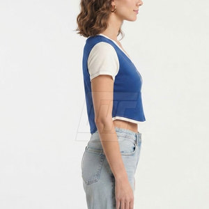 Camiseta Corta Personalizada para Mujer, Moda de Verano, Manga Corta, Corte Ajustado, Ropa Casual, Venta al Por Mayor - Product Image 3