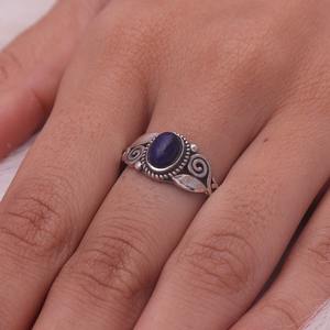 Tendance Boho Style 925 Sterling Silver Améthyste Gemstone Ring Bijoux faits à la main Placage Rhodium Cadeau de mariage pour femmes filles - Product Image 4