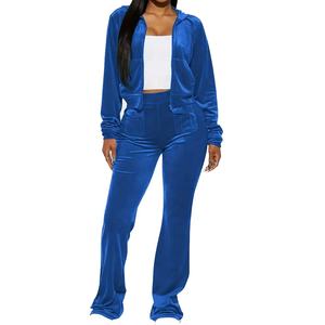 Streetwear Casual Outdoor Fashion <b>Cropped</b> Hoodie and Flared Jogger Set for Women Custom Logo Winter Stylish Hip Hop Women's Sets - Product Image 1