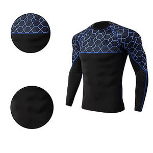 Nouveau design Ensemble de compression pour hommes Leggings de fitness sans couture anti-rides élégants et vêtements de sport confortables pour la salle de sport et l'exercice - Product Image 5