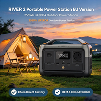 Eco Flow RIVER 2 Pembangkit Listrik Portabel dengan Baterai LiFePO4 dan Inverter Gelombang Sinus Murni untuk Penggunaan di Luar Ruangan