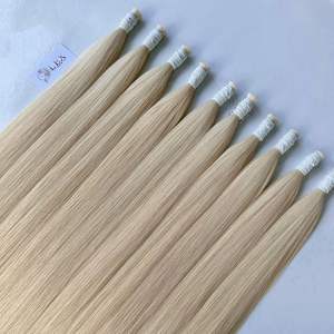 Extensión de cabello humano original, virgen, Rubio crudo, a granel, natural, sedoso, recto, suelto, pelo ondulado profundo - Product Image 4