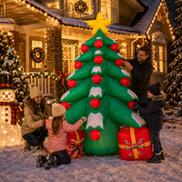 Décoration de sapin de Noël gonflable géant avec boîtes cadeaux |   Présentoir de vacances personnalisé en tissu Oxford pour événements commerciaux