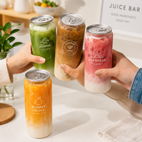 Boîtes en PET personnalisées AT PACK pour café, matcha et jus, emballages de boissons de 12 oz, 16 oz, 330 ml
