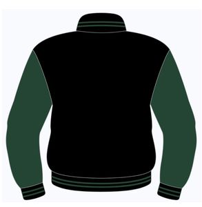 High Quality Custom Men's Varsity Jacket Latest Design <b>Wool</b> Body Leather Sleeves Baseball College Jackets Satin <b>Fabric</b> Wholesale - Product Image 3