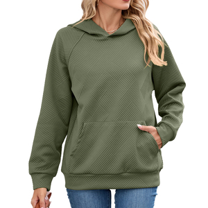Sweats à capuche personnalisés respirants en polyester pour femmes Grande taille Boxy Wash Sweat-shirt à capuche long pour femmes en vrac - Product Image 3