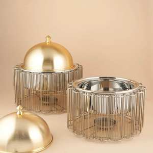 Casserole en acier inoxydable avec couvercle, design en fil métallique, style arabe, Moyen-Orient, écologique, compatible gaz et induction, qualité supérieure - Product Image 2