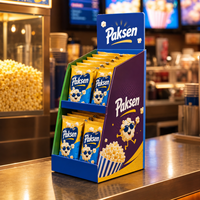 Boîtes de présentation en carton ondulé personnalisées pour les pop-corn au micro-ondes, les collations, les aliments de loisirs, les boîtes de présentation en papier POP