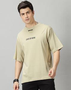 T-shirts graphiques décontractés de haute qualité en coton épais surdimensionné 100% pour hommes T-shirt respirant à épaules tombantes - Product Image 1