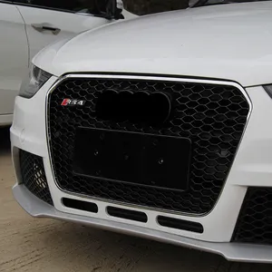 ABS grade do carro preto para Audi A4 B85 alta qualidade pára-choques dianteiro favo de mel malha facelift RS4 grill 2013 2015 2016