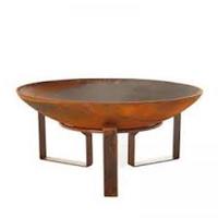 QAMAR OVERSEAS Brasero d'extérieur en métal noir mat, foyer à bois en fer, 10000-14999 BTU, écologique