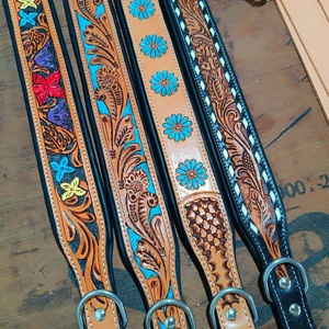 Collar de mascota con relleno occidental suave de cuero de alta calidad, diseño de lujo, Collar de perro con relleno, cinturón de cuero para perro a precio mayorista - Product Image 5