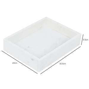 Handmade Marble Dinnerware <b>Tray</b> Classic Design with Natural Finish Eco-Friendly and Safe for Serving Salad Fruit <b>Dinner</b> - Product Image 3