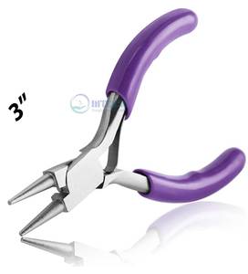 Mini alicates duraderos de punta redonda de acero inoxidable, herramientas pequeñas de fabricación de joyas de 3 pulgadas para doblar el alambre, pedidos de OEM artesanales DIY - Product Image 1