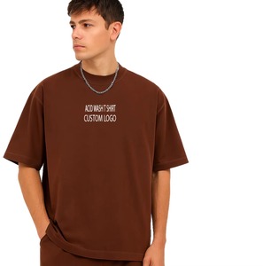 Luxury Quality 100% Cotton <b>Men's</b> T-<b>Shirt</b> New Design Oversized Loose Fit Drop Shoulder Blank Eco-Friendly 210g Knitted Fabric - Product Image 5