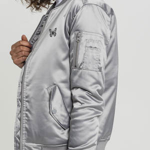 Satin Breathable Waterproof Sheep Skin Embroidery Cropped Softshell <b>Women's</b> Outdoor <b>Running</b> Windproof Jacket - Product Image 2