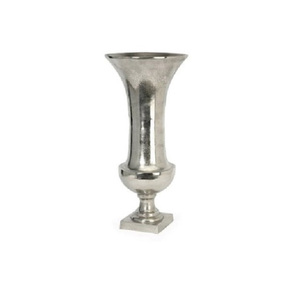 Latest 2025 Aluminium Flower <b>Vase</b> Hotel Decoration <b>Set</b> Of 2 Silver Color Flower Pot For Bad Room Decoration Handmade In Bulk - Product Image 6