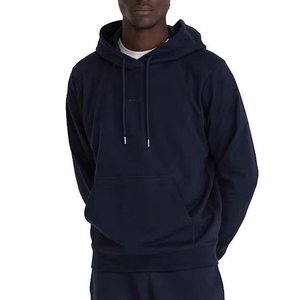 Sweat à capuche homme en coton 100% de haute qualité, coupe classique, logo frontal, col uni, motif uni, hiver, poche, service OEM - Product Image 2