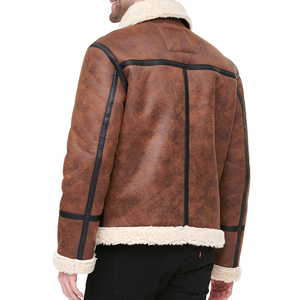 Veste en cuir pour hommes, veste en cuir pour hommes, nouveau style à la mode, service OEM ODM disponible, veste en cuir pour homme - Product Image 6
