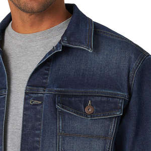 Chaqueta para hombre Chaqueta vaquera ajustada para hombre con diseño elegante Chaqueta vaquera para hombre con detalles rasgados desgastados Servicio OEM - Product Image 3