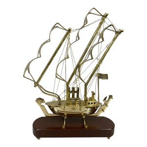 Modèle de voilier en métal Style vintage Thème nautique Pièce maîtresse décorative pour cadeau Décoration de maison ou de bureau - Product Image 5