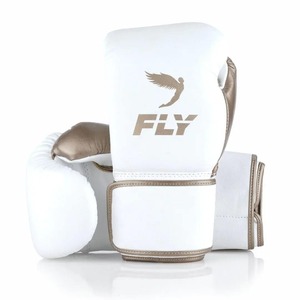 Set de Boxeo de Primera Calidad en Color Blanco, Hecho de Cuero Genuino, con Logotipo Personalizado, Cierre de Velcro y Cordones, para Muay Thai - Product Image 3
