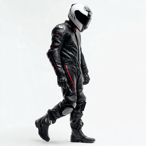 ชุดหนังสำหรับนักแข่งรถมอเตอร์ไซต์มีซิปสำหรับผู้ชายชุดเสื้อแจ็กเก็ตมอเตอร์มีซิปสำหรับผู้ชาย - Product Image 5