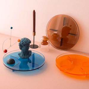 Plateau en acrylique de style vintage avec poignées Forme personnalisée Qualité supérieure Idéal pour servir les aliments et l'organisation de la maison - Product Image 5