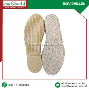 Vente en gros 100% Espadrilles en toile de coton faites à la main légères d'été à feuilles persistantes avec fermeture à enfiler de la meilleure qualité respirante pour - Product Image 4