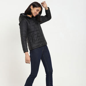 Women's <b>Quilted</b> Puffer Jacket New Fashion Winter Warm Bubble <b>Hoodie</b> with Cotton Filling Printed Woven Fabric Heated Breathable - Product Image 5