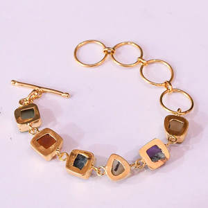 Muy bonito bloqueo Metal Natural latón 8To12MM aproximadamente Vintage IGI pulsera certificada joyería de moda regalo de aniversario esposa - Product Image 2