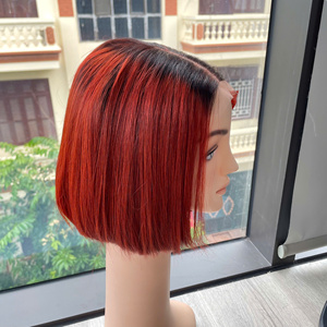 LINU Virgin Lace Front <b>Long</b> HD Double Drawn Vietnamese Hair <b>Wig</b> 250% Density Reddish Ginger Honey Brown Rainbow - Product Image 1