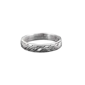 Indiase Exporteur Handgemaakte Bloemenband Zilver 925 Sterling Zilveren Ring Groothandel Minimale Band Sieraden Ringen Zilver Minimalistische Ring