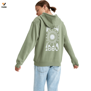 Vente en gros Tissu de haute qualité 320gsm-380gsm Sweat à capuche pour femme Impression décontractée Logo personnalisé Sweat à capuche - Product Image 6