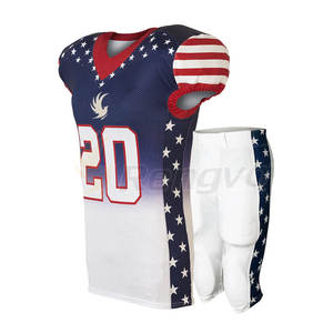 Uniformes de football américain sur mesure, grande taille, séchage rapide, respirants, anti-bactériens, ensembles avec numéros et lettres imprimés - Product Image 4