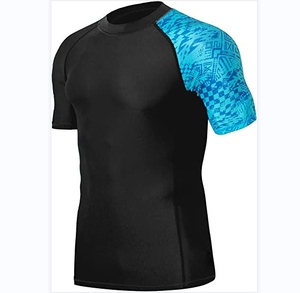 Stylish Short Sleeve <b>Rash</b> <b>Guard</b> For <b>Men</b> With Durable Fabric And Lightweight Comfort For Training - Product Image 4