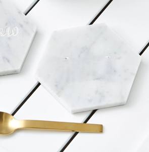 Juego de posavasos de mármol blanco de primera calidad, Base antideslizante para bebidas frías y calientes para interior, villa, apartamento, uso en Hospital, 1 año - Product Image 3