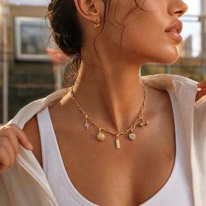 Pendentif Jeulia Move My Way Fearless Basketball Charm en acier inoxydable plaqué or 18 carats - Product Image 5