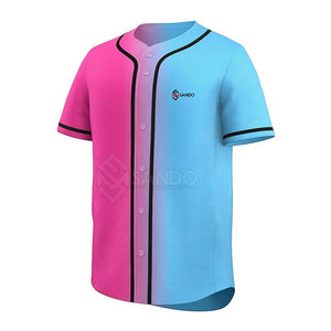 Jersey de béisbol con botones de fabricante de Pakistán Jersey de béisbol de color sólido Jersey de béisbol - Product Image 2