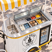 Chariot alimentaire sur roues entièrement équipé, personnalisé OEM, chariot à café mobile, mini remorque alimentaire, chariot à glaces à vendre