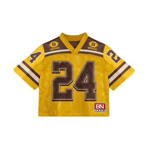 Hip Hop Custom Printed Sublimation Design <b>Yellow</b> Color Unisex Soccer Wear Soccer Uniform Quick Dry Custom Mesh Soccer Shirts - Product Image 5