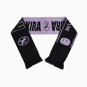 Écharpe d'hiver en tricot jacquard acrylique polyester impression par sublimation pour fans de football - Product Image 5