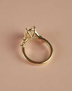 Anillo de compromiso de corte ovalado con certificación IGI personalizable CVD Lab, oro blanco/amarillo de 14K/18K, fiesta de boda Vintage con claridad de la VVS-VS - Product Image 3