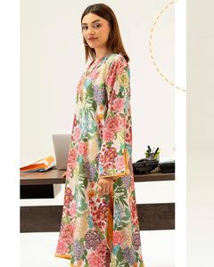 SSumaira Collection Premium Fancy Linen Vestido estampado digital para mujer - Product Image 2