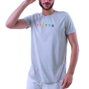 Moda Hombre 100% algodón cuello redondo Camiseta microfibra deportiva Fitness al aire libre Streetwear cómodo tejido Camisetas De Hombre - Product Image 2