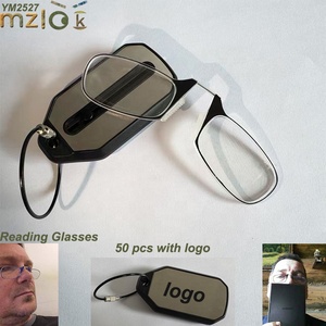 Mizilook Wholesale <strong>Reading</strong> <strong>Glasses</strong> Hight Quality Men's <strong>Portable</strong> Foldable Pince-Nose Keychain - Product Image 1